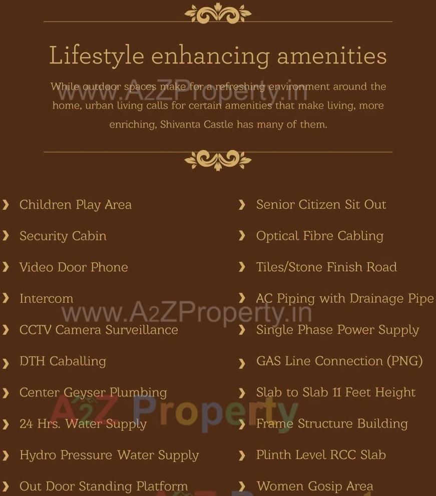 Amenities of Shivanta Castle