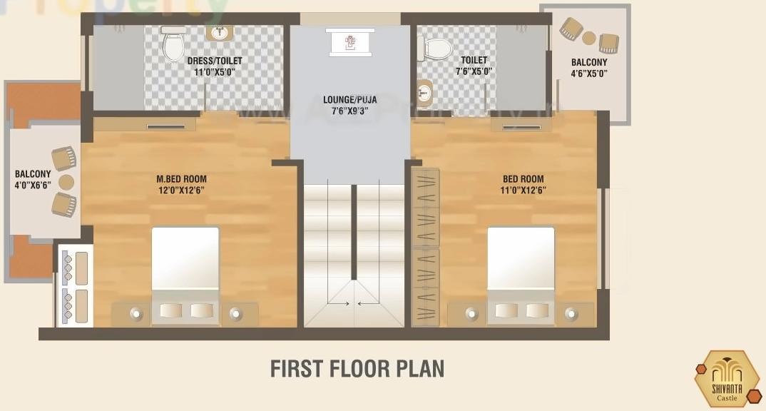 Layout of real estate project Shivanta Castle located at Raisan, Gandhinagar, Gujarat