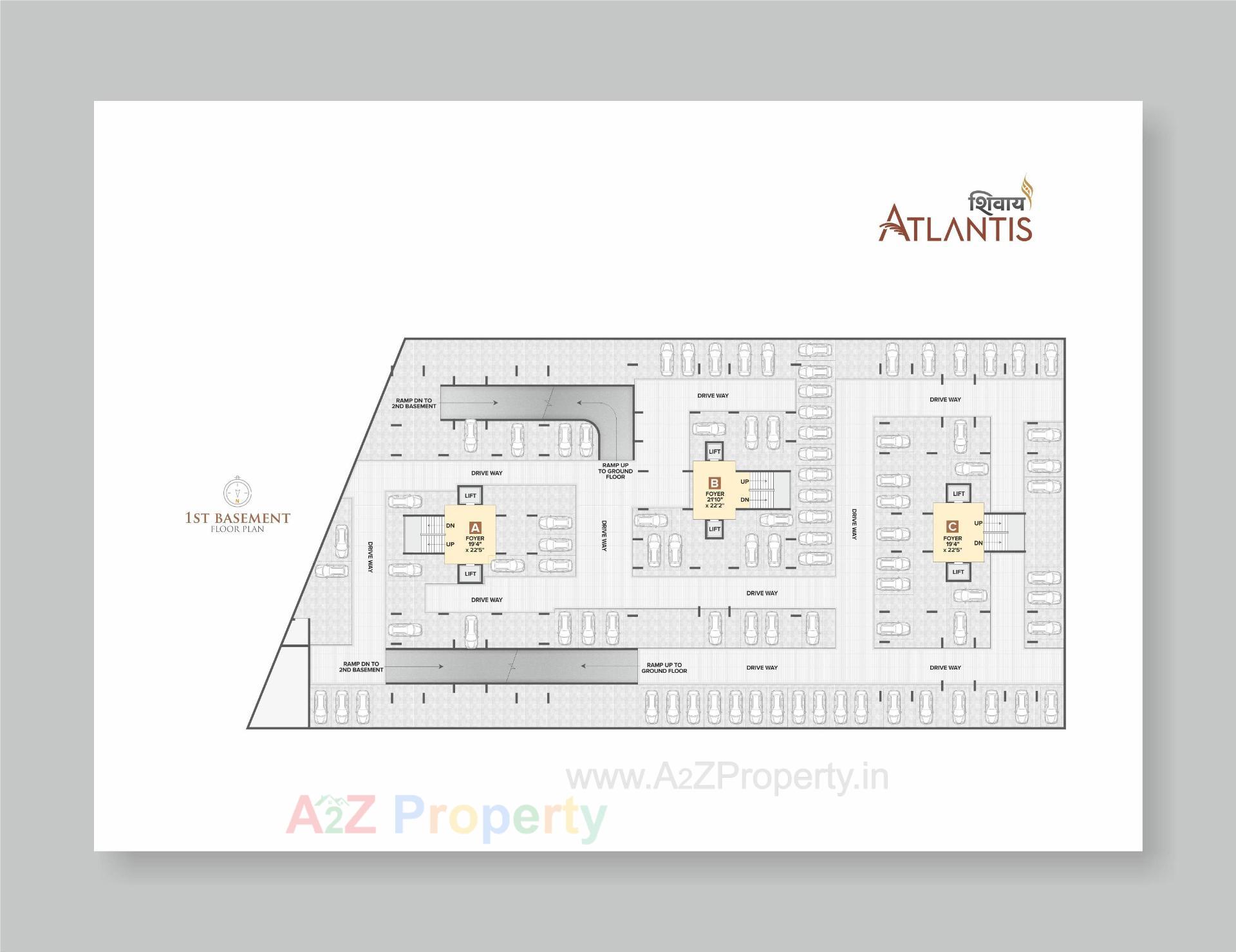 Layout of real estate project Shivay Atlantis located at Koba, Gandhinagar, Gujarat