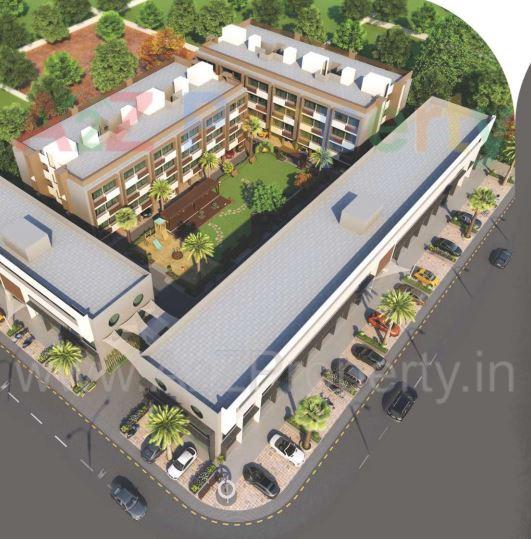3D Elevation of real estate project Shivesh located at Vavol, Gandhinagar, Gujarat