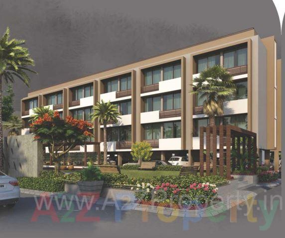 3D Elevation of real estate project Shivesh located at Vavol, Gandhinagar, Gujarat