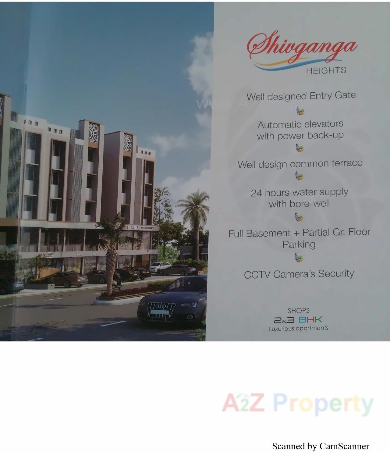 3D Elevation of real estate project Shivganga Heights located at Dehgam, Gandhinagar, Gujarat