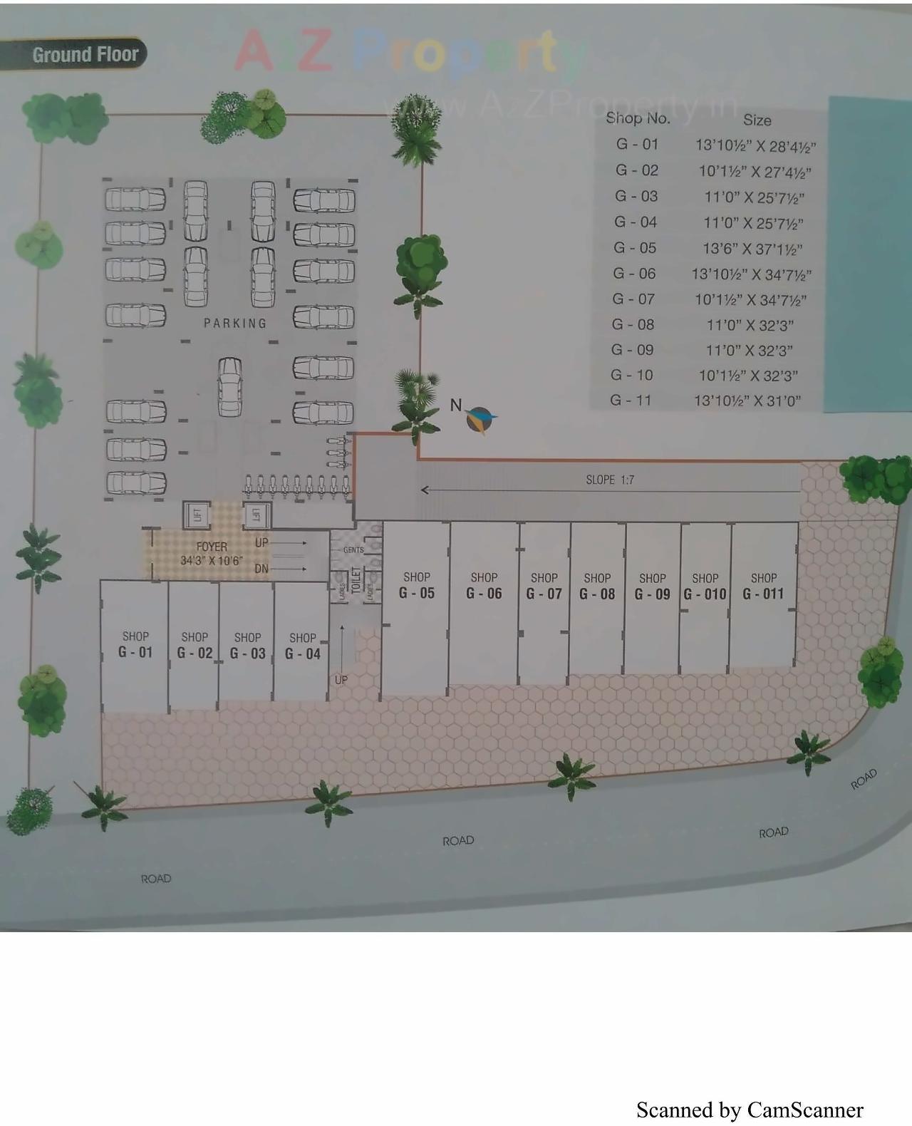 Layout of real estate project Shivganga Heights located at Dehgam, Gandhinagar, Gujarat
