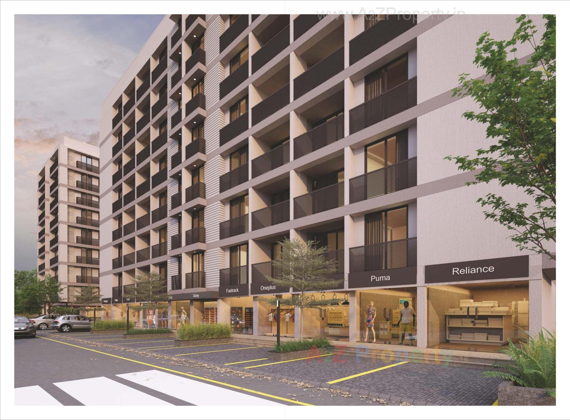 3D Elevation of real estate project Shlok Paradise located at Pethapur, Gandhinagar, Gujarat