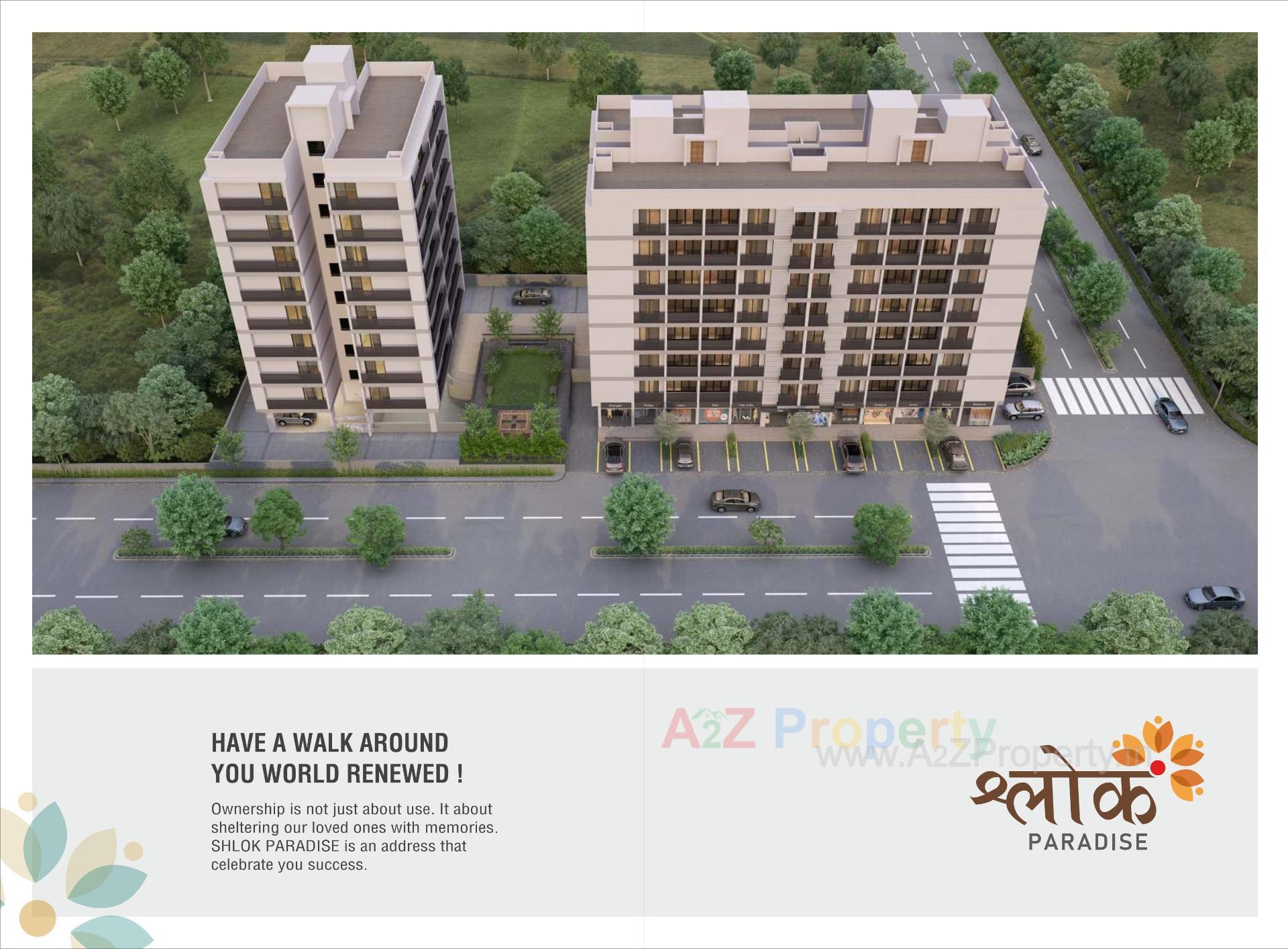 3D Elevation of real estate project Shlok Paradise located at Pethapur, Gandhinagar, Gujarat