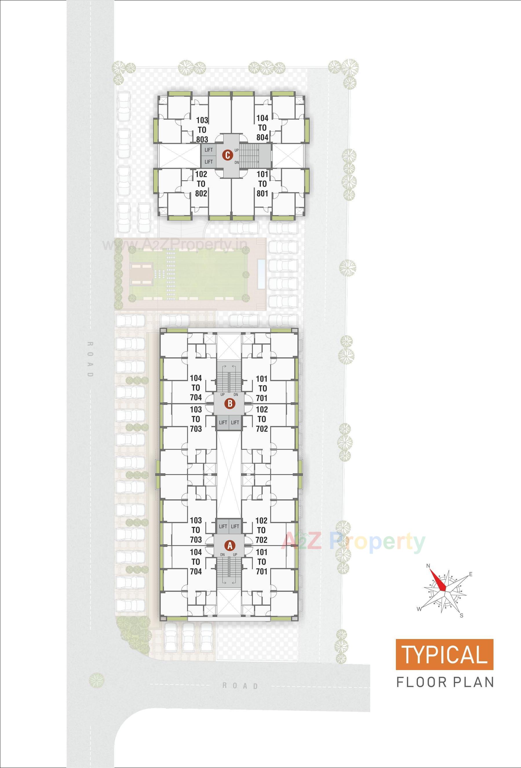 Layout of real estate project Shlok Paradise located at Pethapur, Gandhinagar, Gujarat