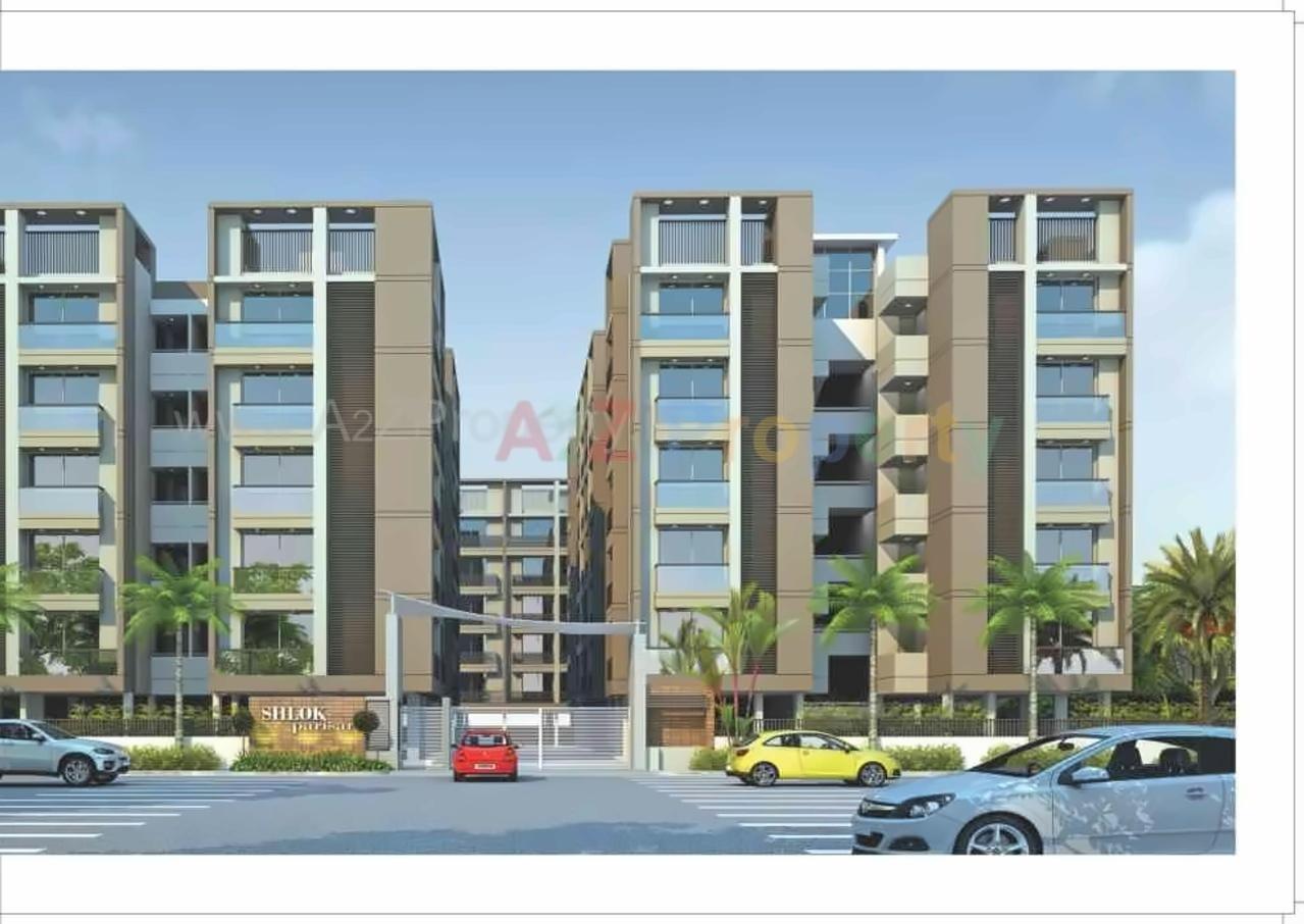 3D Elevation of real estate project Shlok Parisar located at Pethapur, Gandhinagar, Gujarat