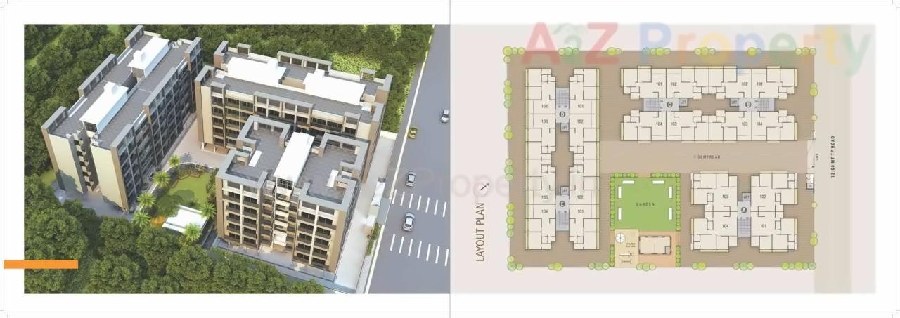 Layout of real estate project Shlok Parisar located at Pethapur, Gandhinagar, Gujarat