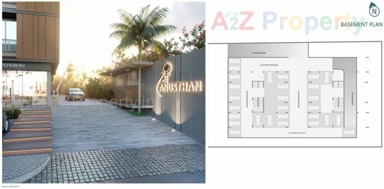 Layout of real estate project Shree Anusthan located at Khoraj, Gandhinagar, Gujarat
