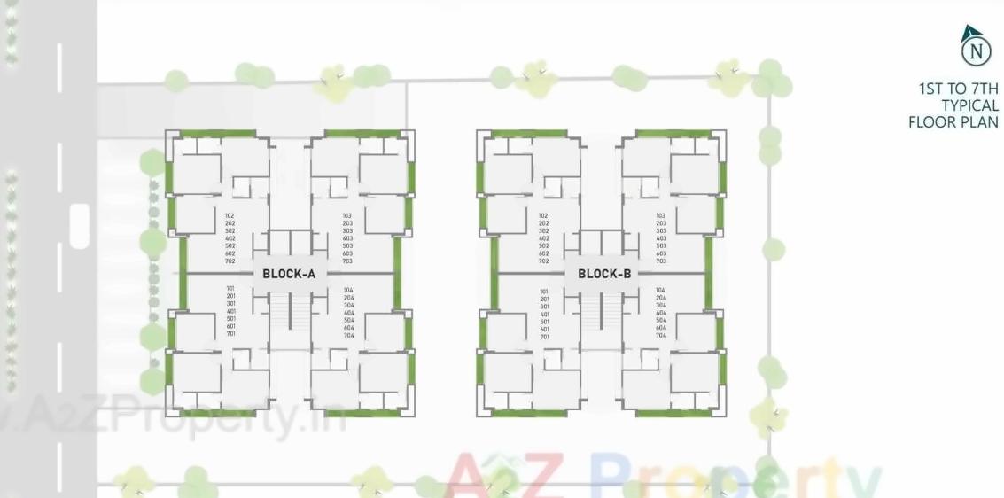 Layout of real estate project Shree Anusthan located at Khoraj, Gandhinagar, Gujarat