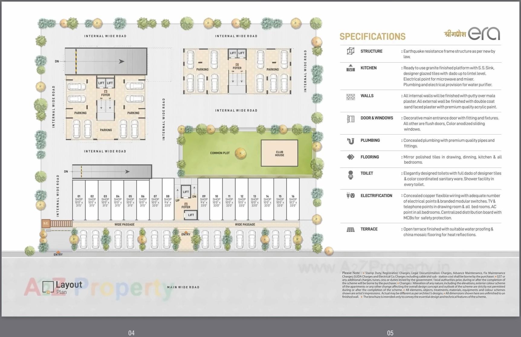 Layout of real estate project Shree Ganesh Era located at Sargasan, Gandhinagar, Gujarat