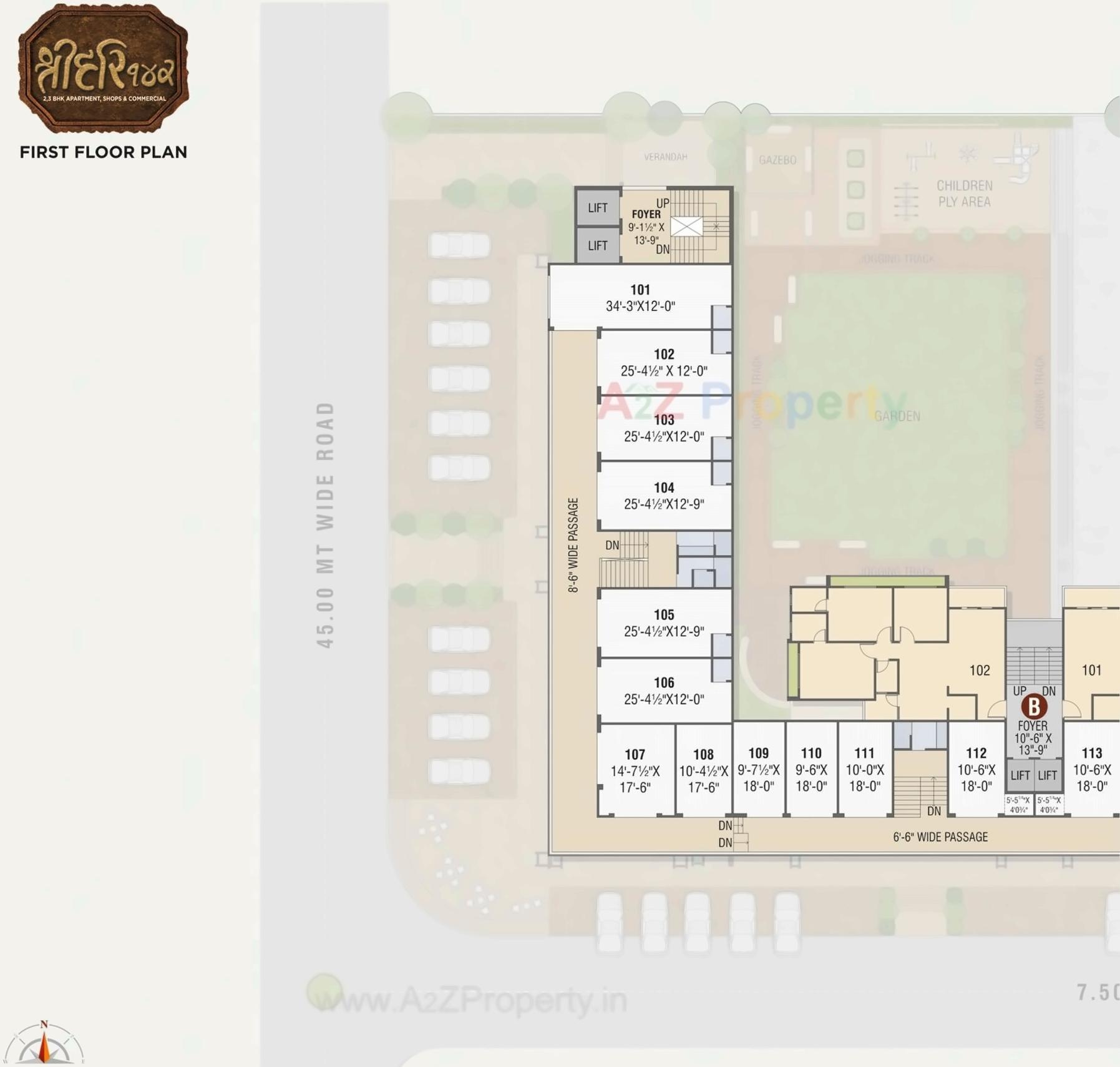 Layout of real estate project Shree Hari located at Gandhinagar, Gandhinagar, Gujarat