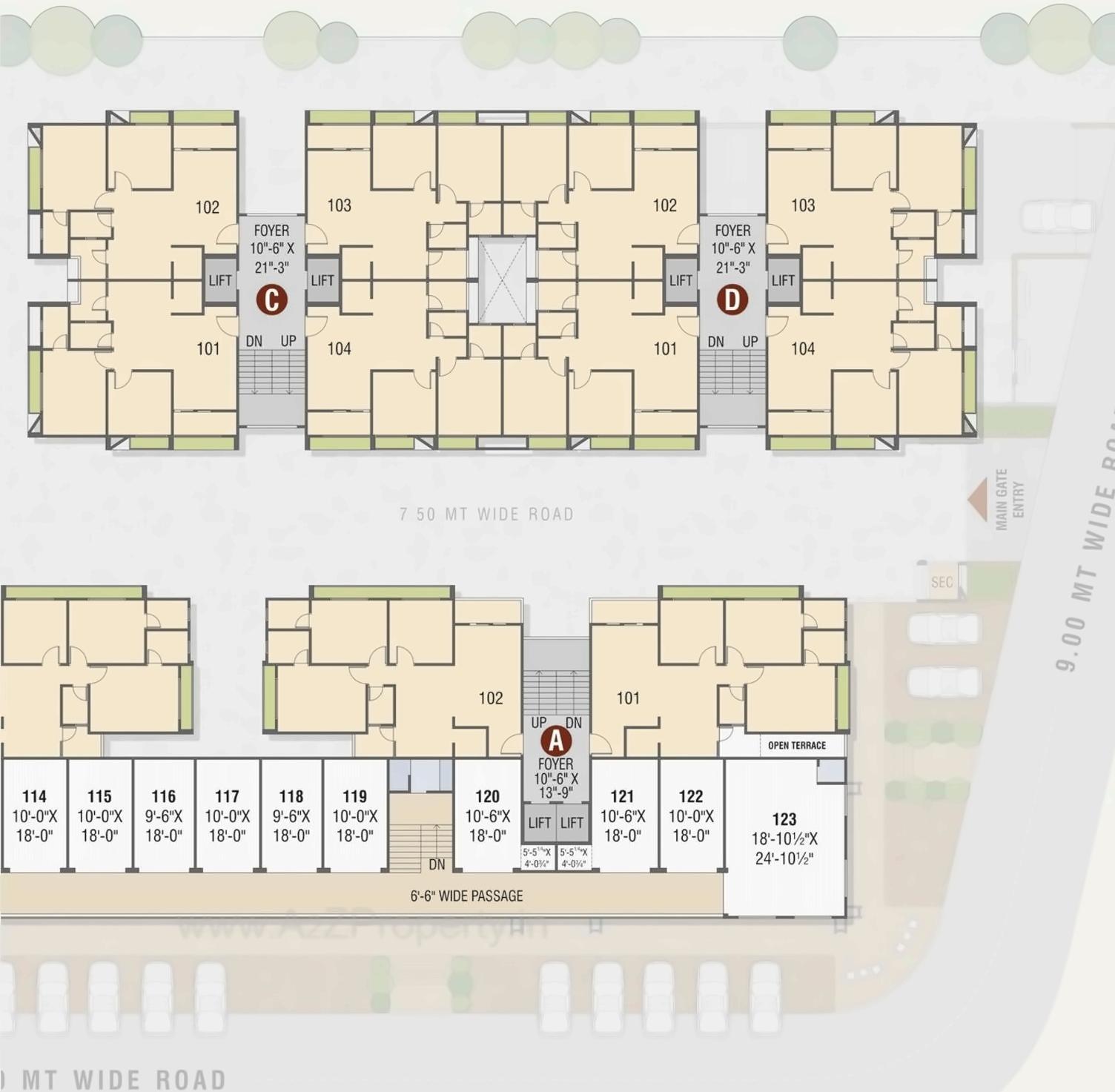 Layout of real estate project Shree Hari located at Gandhinagar, Gandhinagar, Gujarat