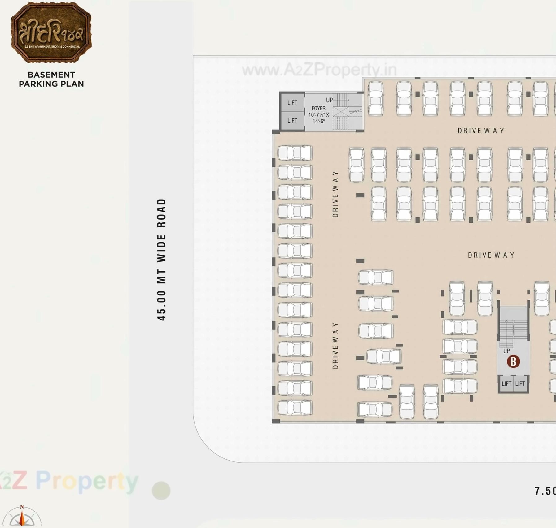 Layout of real estate project Shree Hari located at Gandhinagar, Gandhinagar, Gujarat
