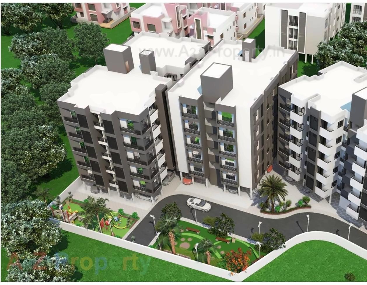3D Elevation of real estate project Shree Labh Residency located at Pethapur, Gandhinagar, Gujarat