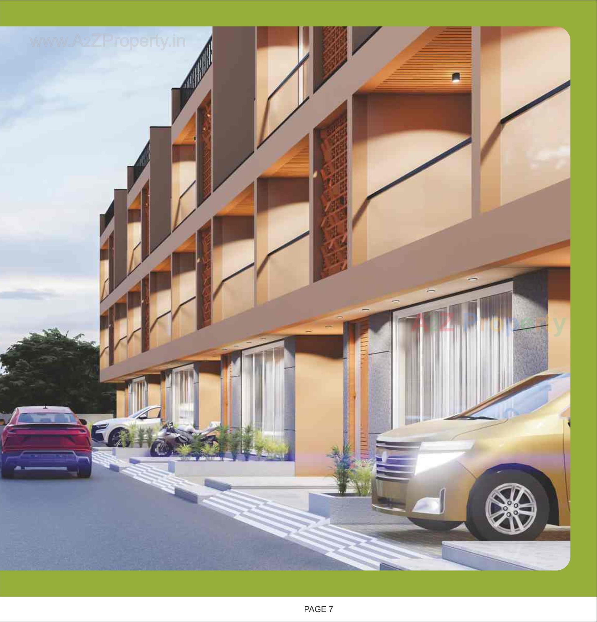 3D Elevation of real estate project Shree Narayan Villa located at Raysan, Gandhinagar, Gujarat