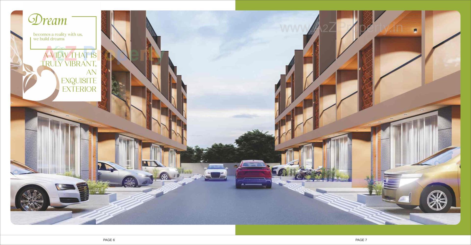 3D Elevation of real estate project Shree Narayan Villa located at Raysan, Gandhinagar, Gujarat