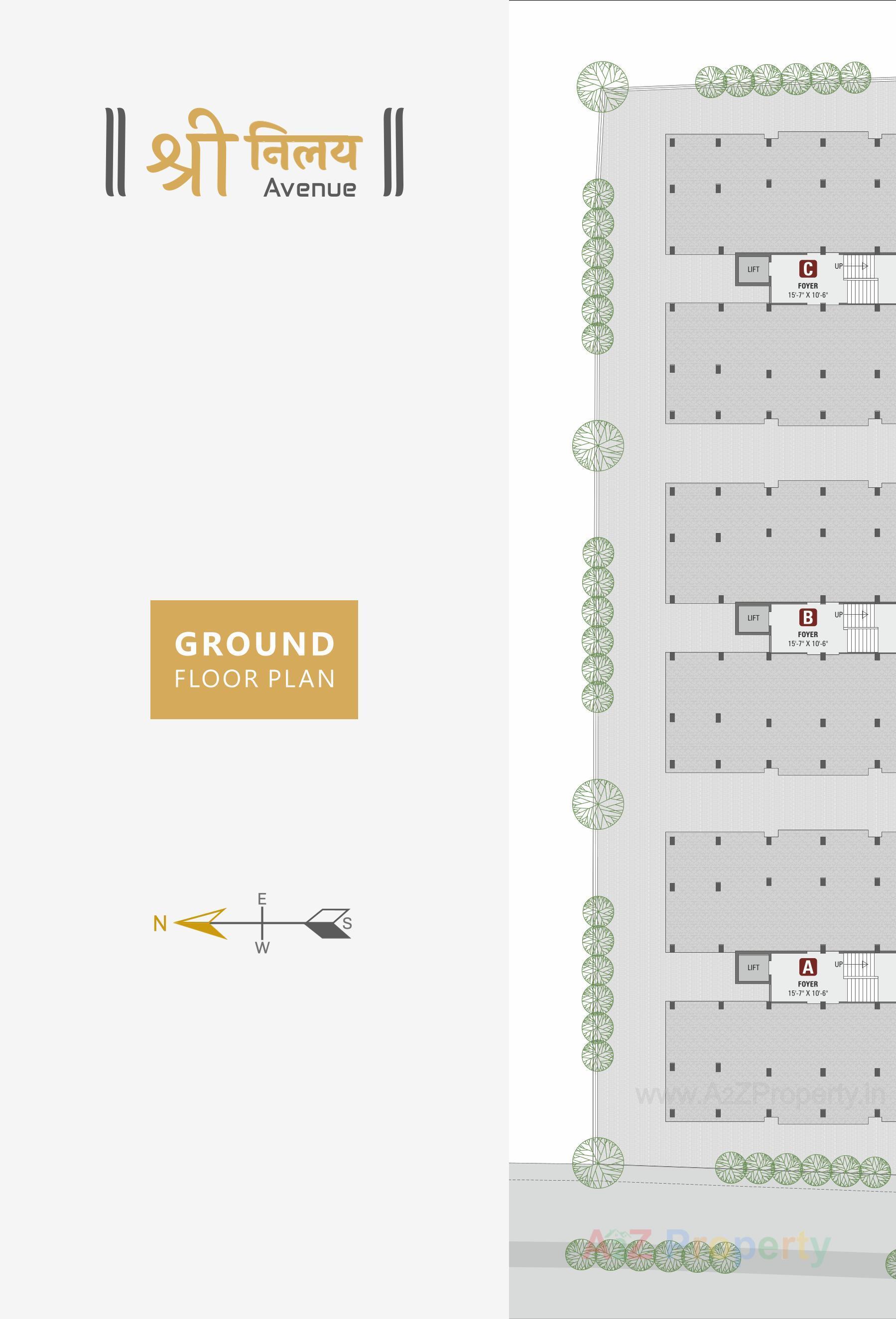 Layout of real estate project Shree Nilay Avenue located at Mansa, Gandhinagar, Gujarat