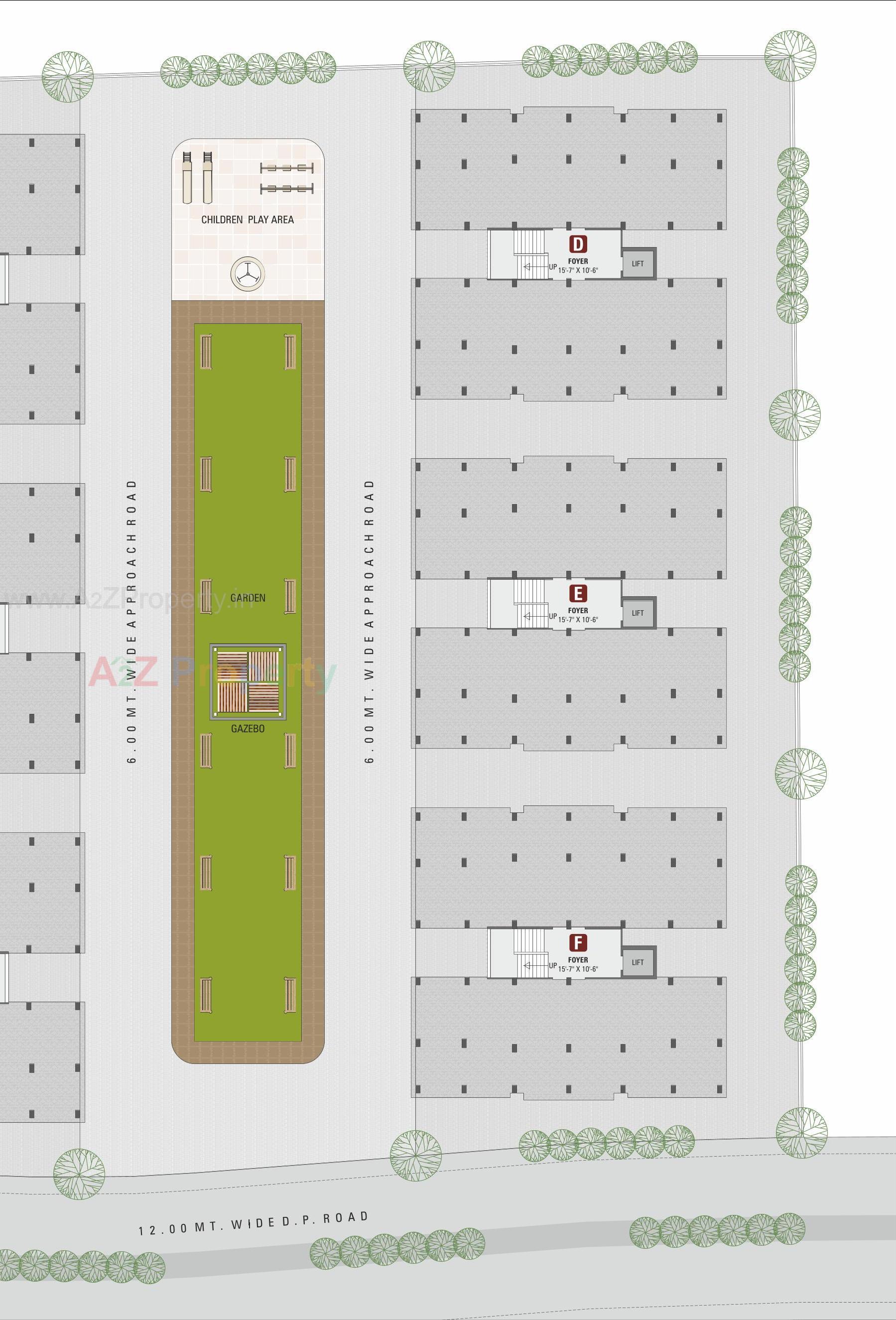 Layout of real estate project Shree Nilay Avenue located at Mansa, Gandhinagar, Gujarat