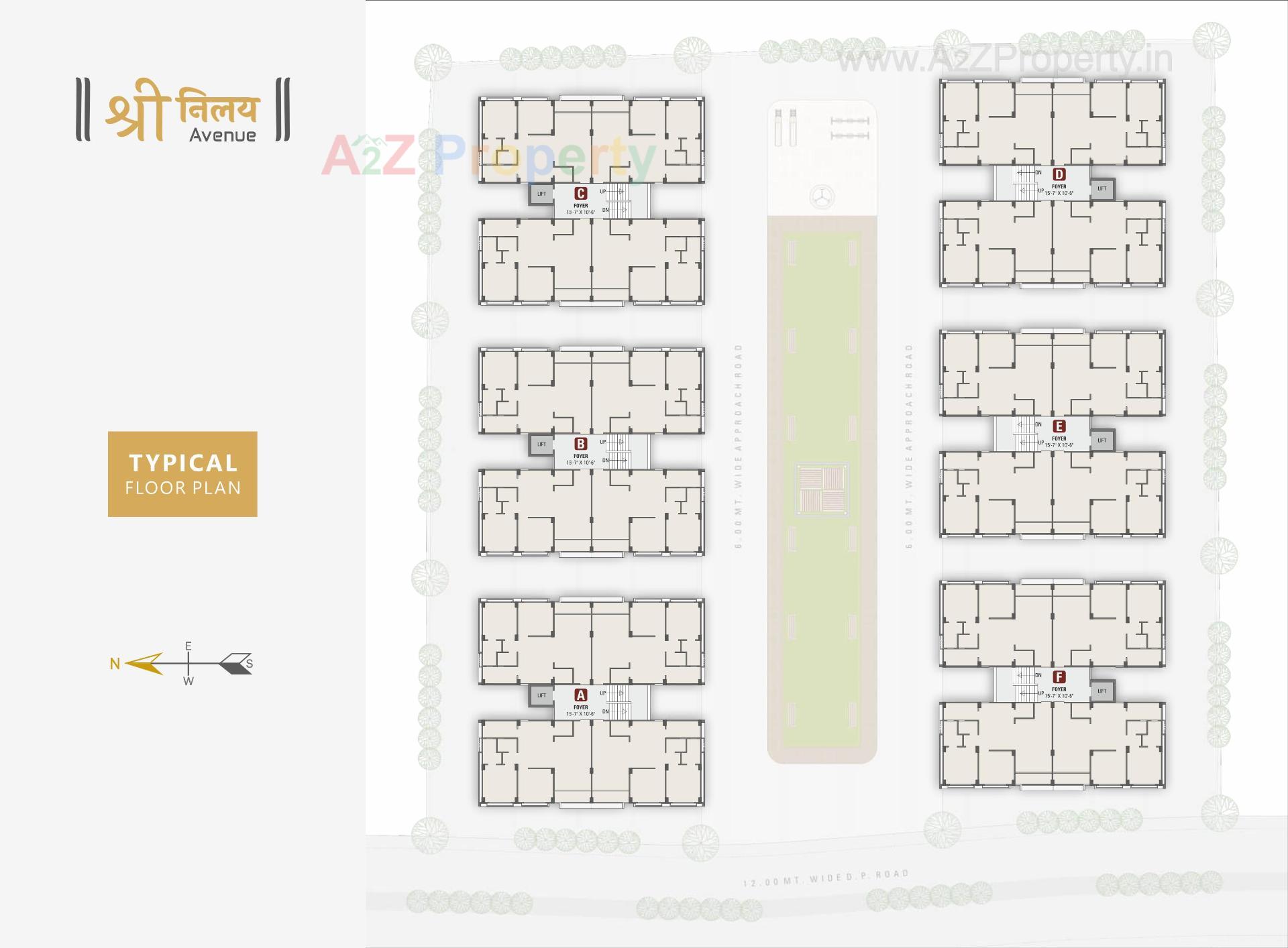 Layout of real estate project Shree Nilay Avenue located at Mansa, Gandhinagar, Gujarat