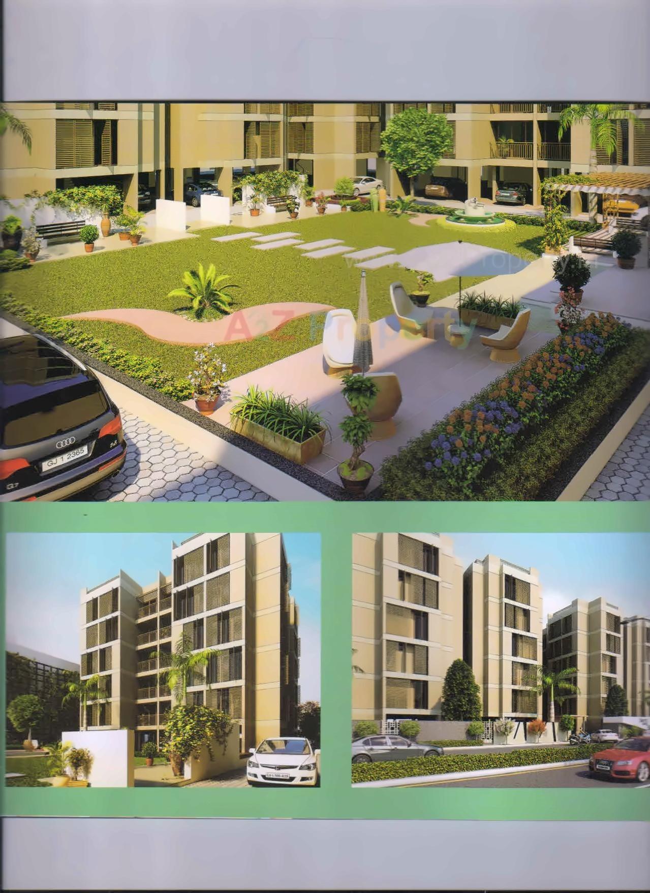 3D Elevation of real estate project Shree Rang Nagar   Mall located at Randesan, Gandhinagar, Gujarat