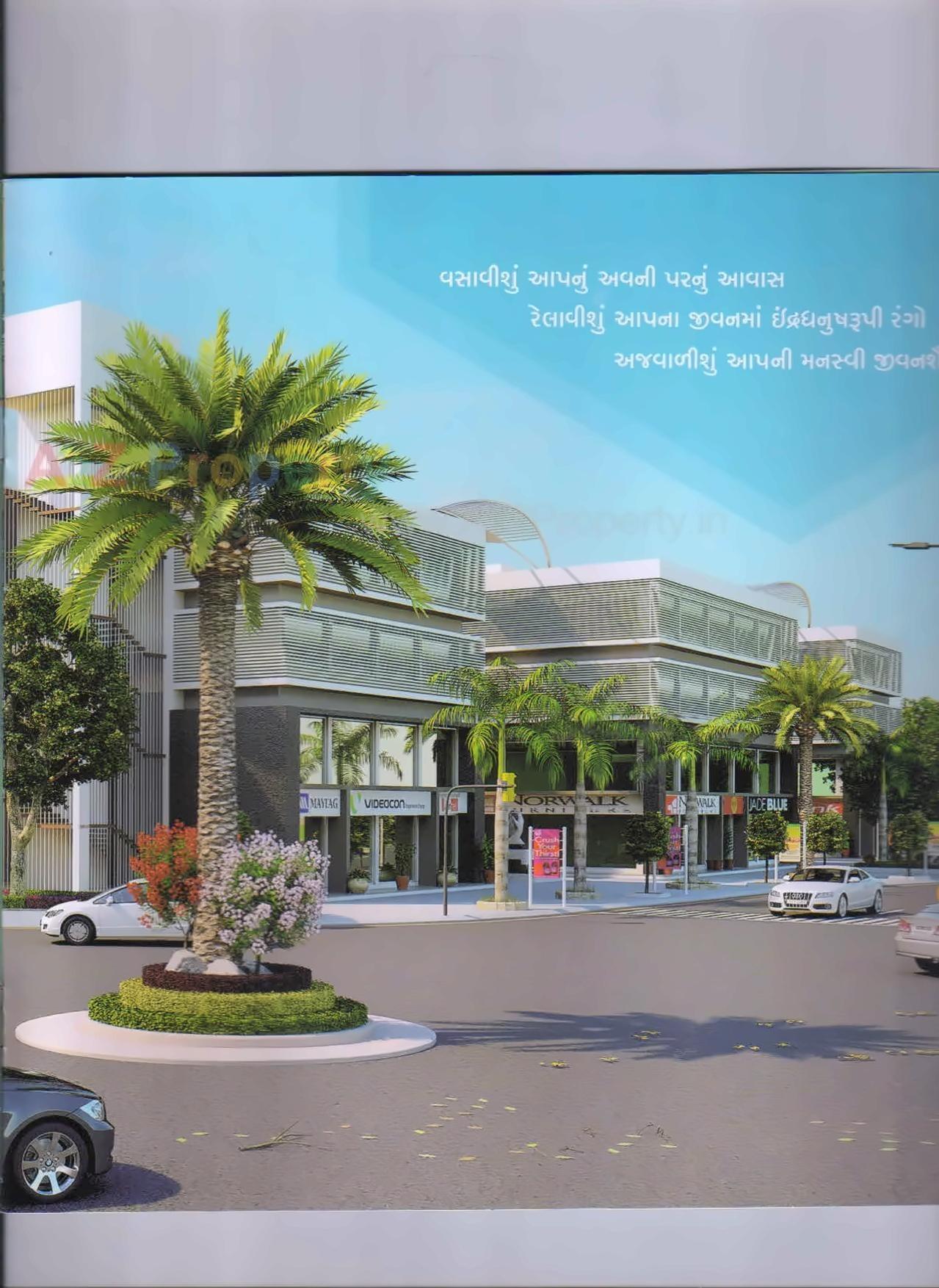 3D Elevation of real estate project Shree Rang Nagar   Mall located at Randesan, Gandhinagar, Gujarat