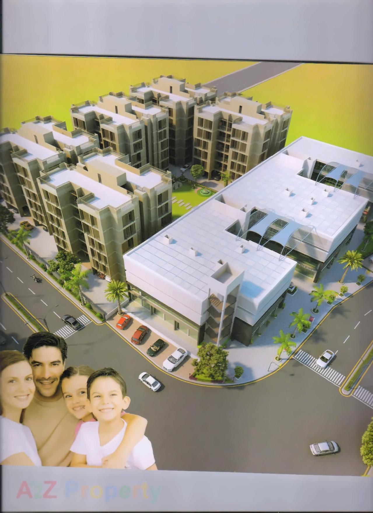 3D Elevation of real estate project Shree Rang Nagar   Mall located at Randesan, Gandhinagar, Gujarat