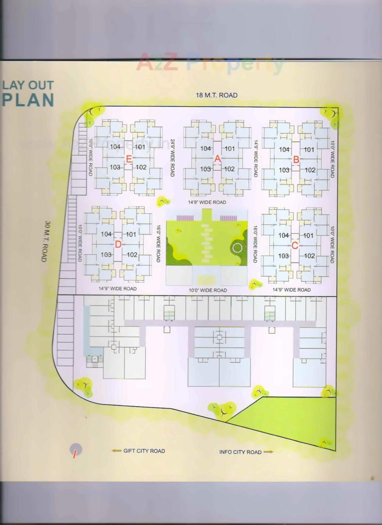 Layout of real estate project Shree Rang Nagar   Mall located at Randesan, Gandhinagar, Gujarat