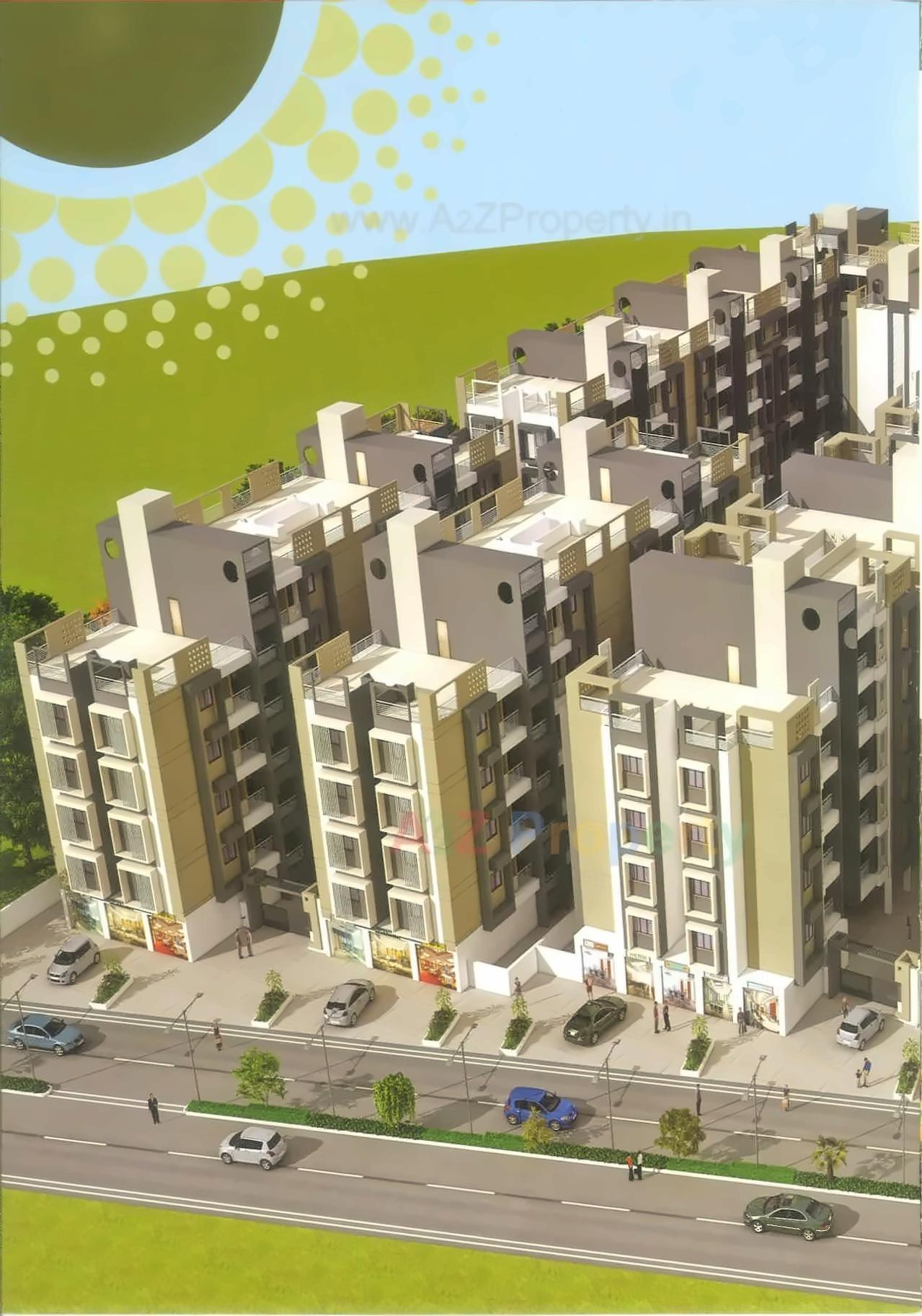 3D Elevation of real estate project Shree Rang Nano City located at Sargasan, Gandhinagar, Gujarat