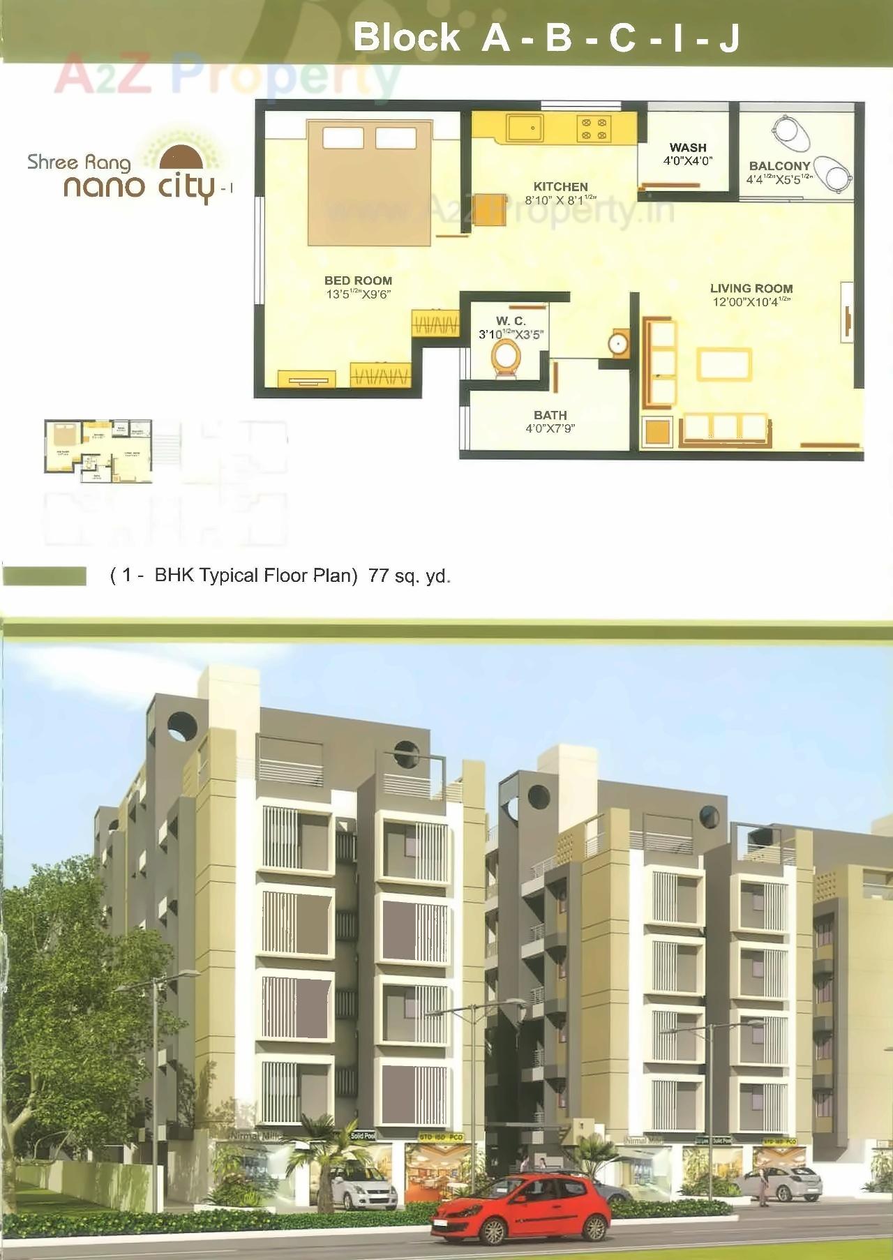 Layout of real estate project Shree Rang Nano City located at Sargasan, Gandhinagar, Gujarat