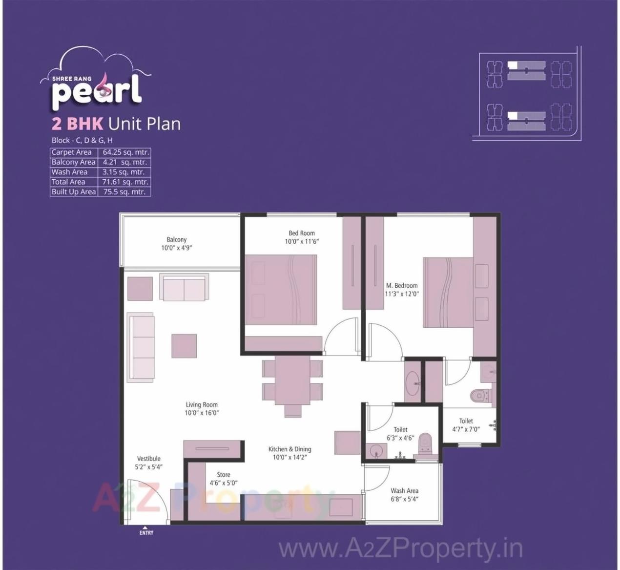 Layout of real estate project Shree Rang Pearl located at Gandhinagar, Gandhinagar, Gujarat