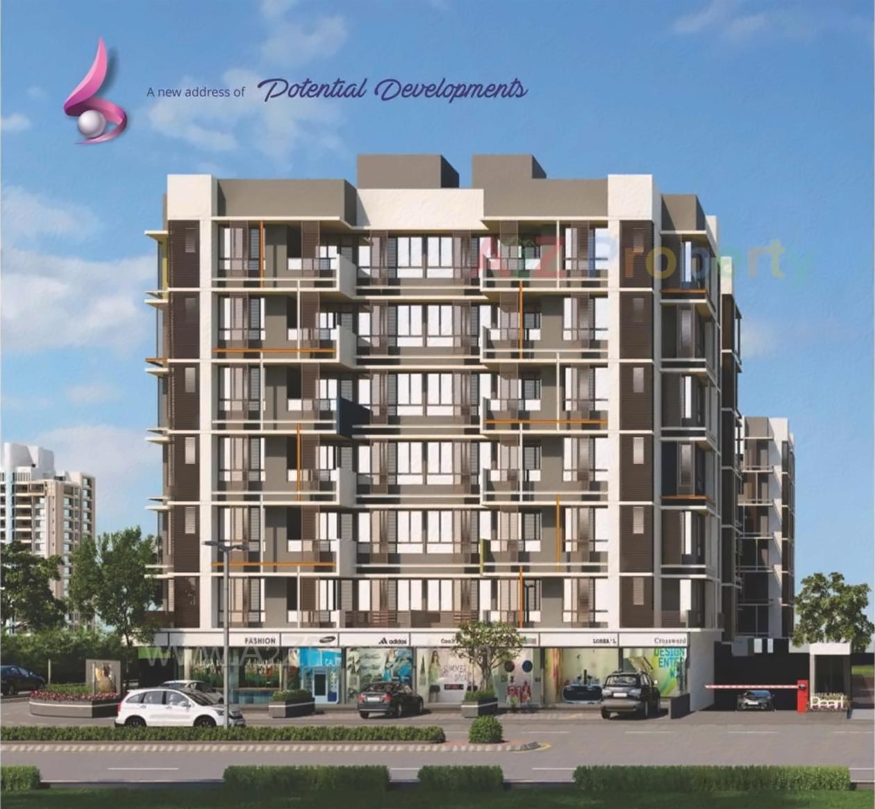 3D Elevation of real estate project Shree Rang Pearl located at Gandhinagar, Gandhinagar, Gujarat