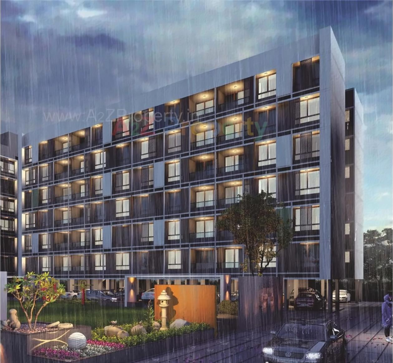 3D Elevation of real estate project Shree Rang Pearl located at Gandhinagar, Gandhinagar, Gujarat