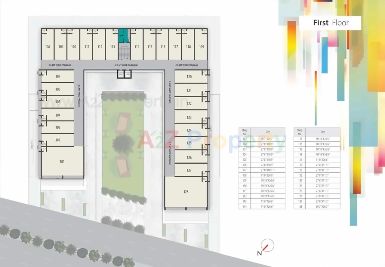 Layout of real estate project Shree Rang Plaza located at Randesan, Gandhinagar, Gujarat