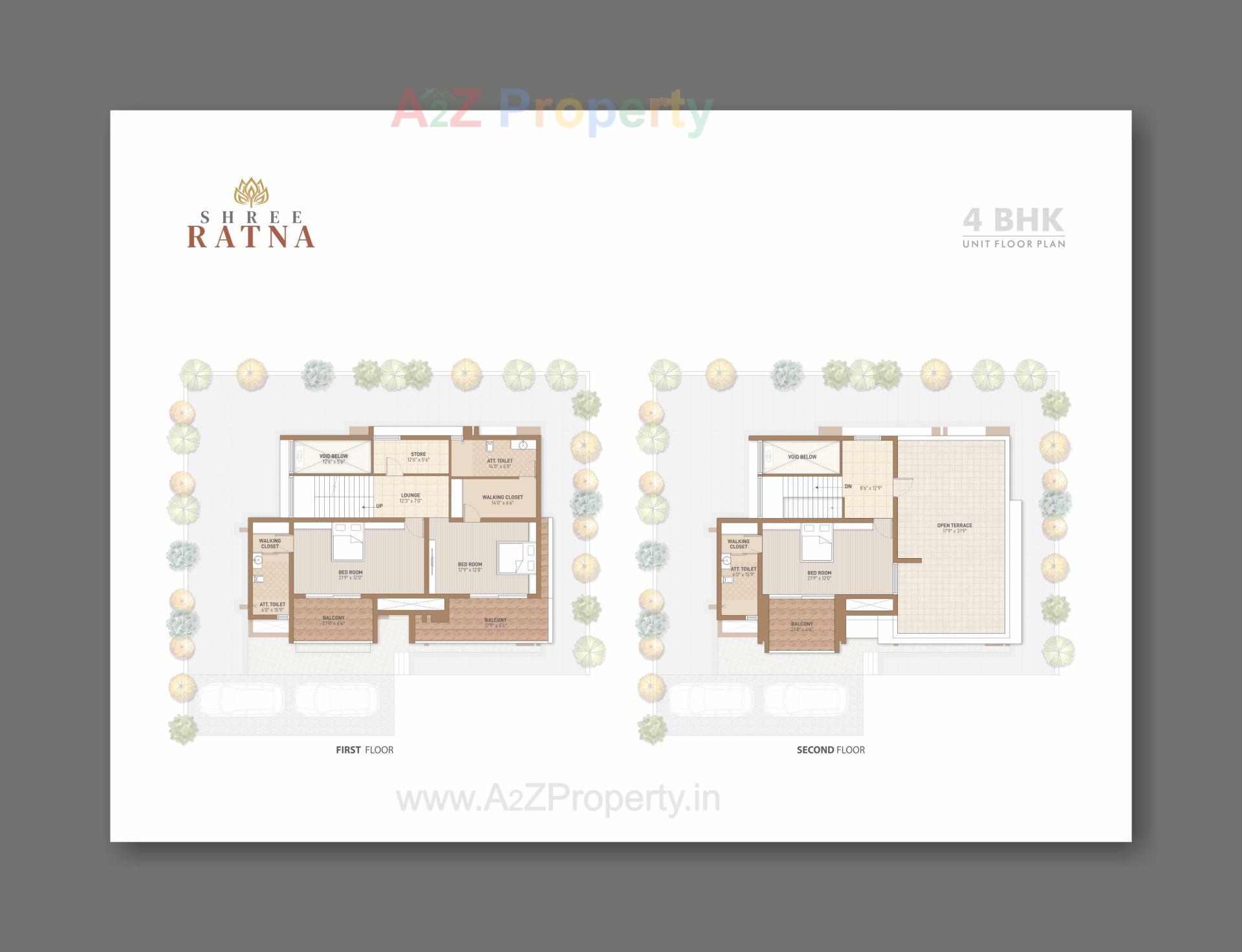 Layout of real estate project Shree Ratna located at Raysan, Gandhinagar, Gujarat