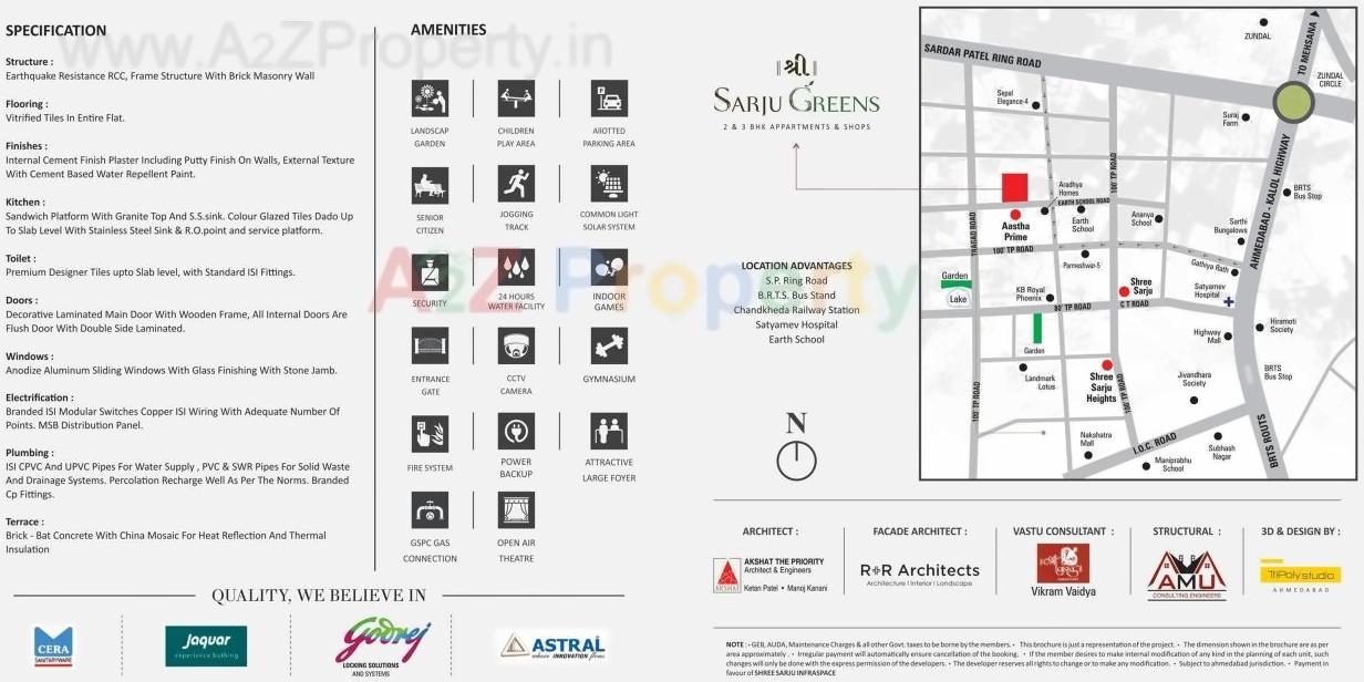  of real estate project Shree Sarju Greens located at Zundal, Gandhinagar, Gujarat