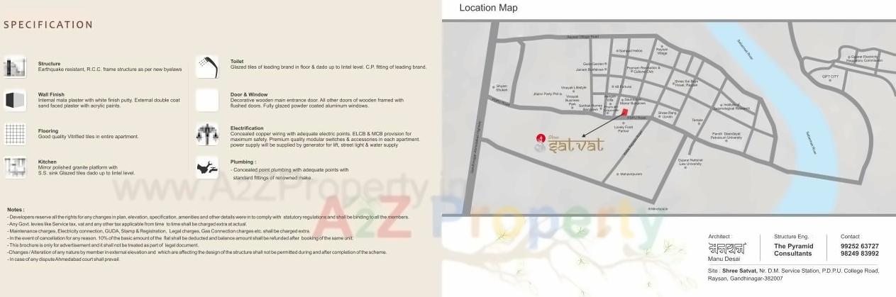  of real estate project Shree Satvat located at Raisan, Gandhinagar, Gujarat