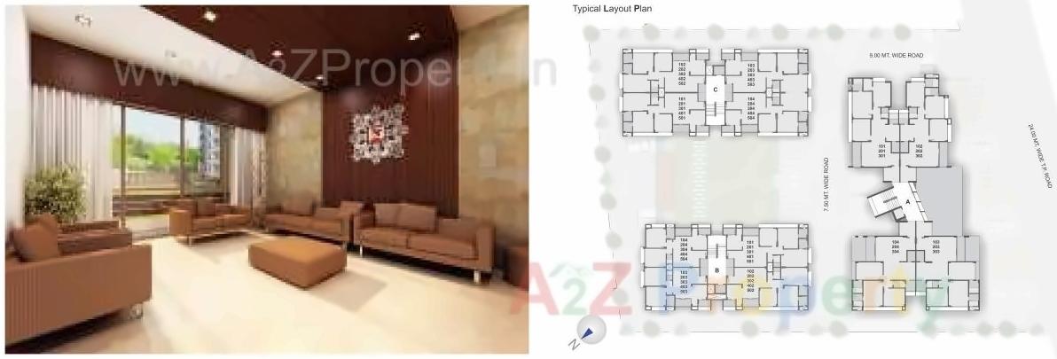 Layout of real estate project Shree Satvat located at Raisan, Gandhinagar, Gujarat