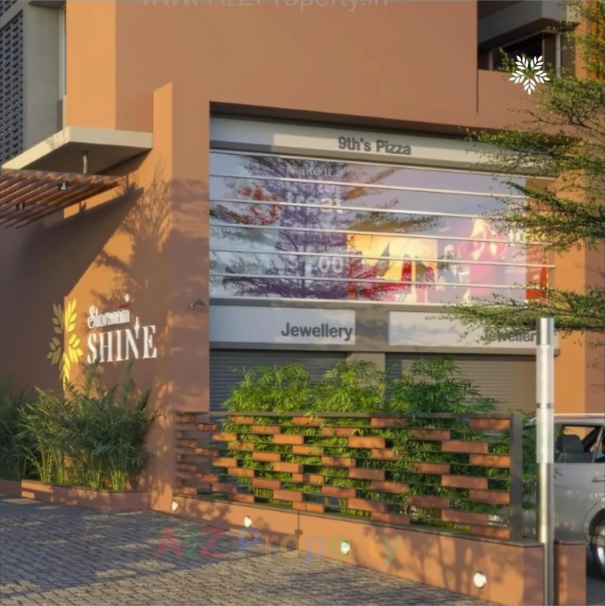 3D Elevation of real estate project Shree Sharanam Shine located at Tarapur, Gandhinagar, Gujarat