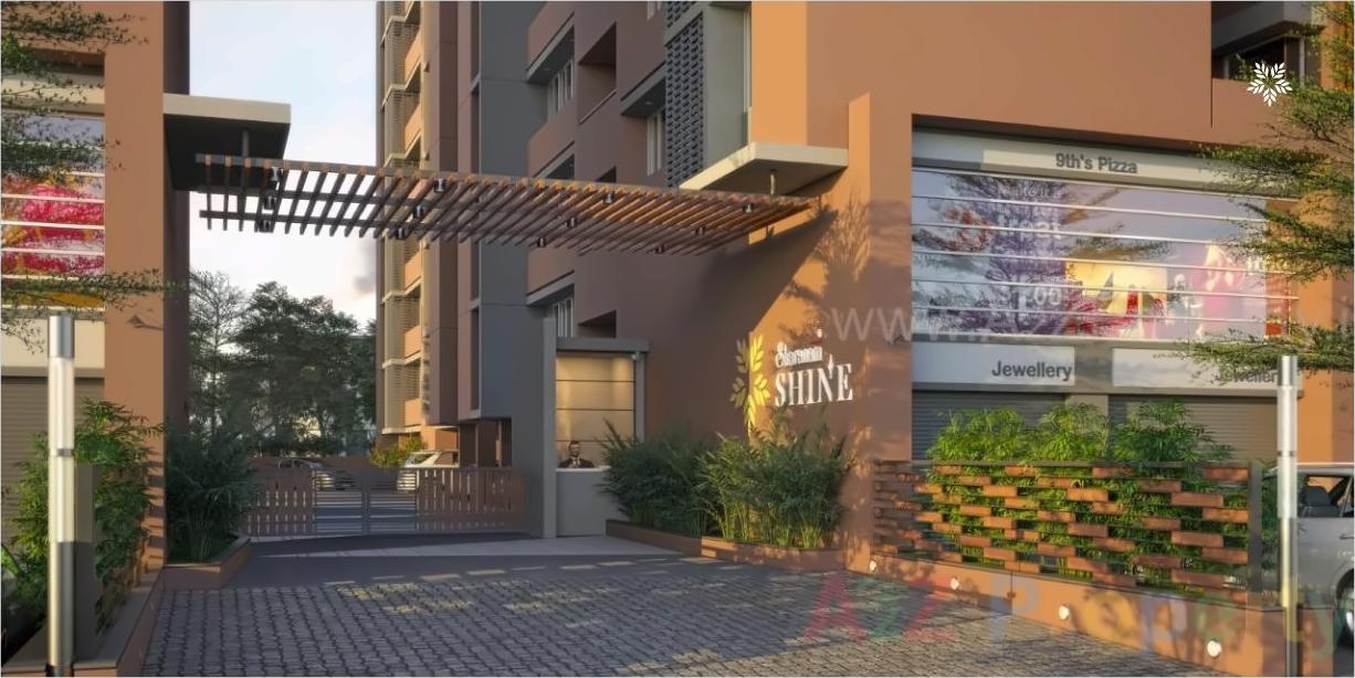 3D Elevation of real estate project Shree Sharanam Shine located at Tarapur, Gandhinagar, Gujarat