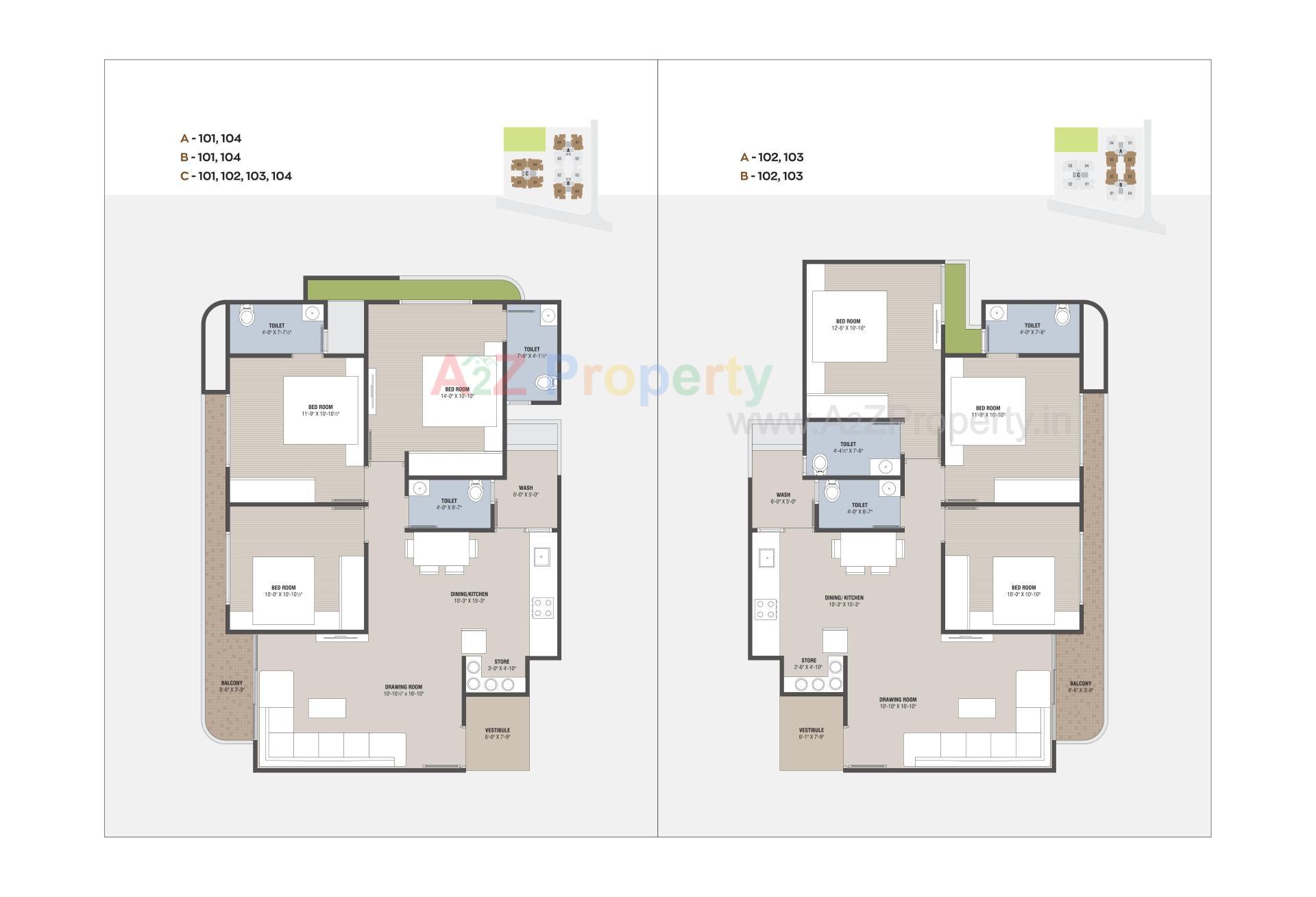 Layout of real estate project Shree Sharanam Sky located at Sargasan, Gandhinagar, Gujarat