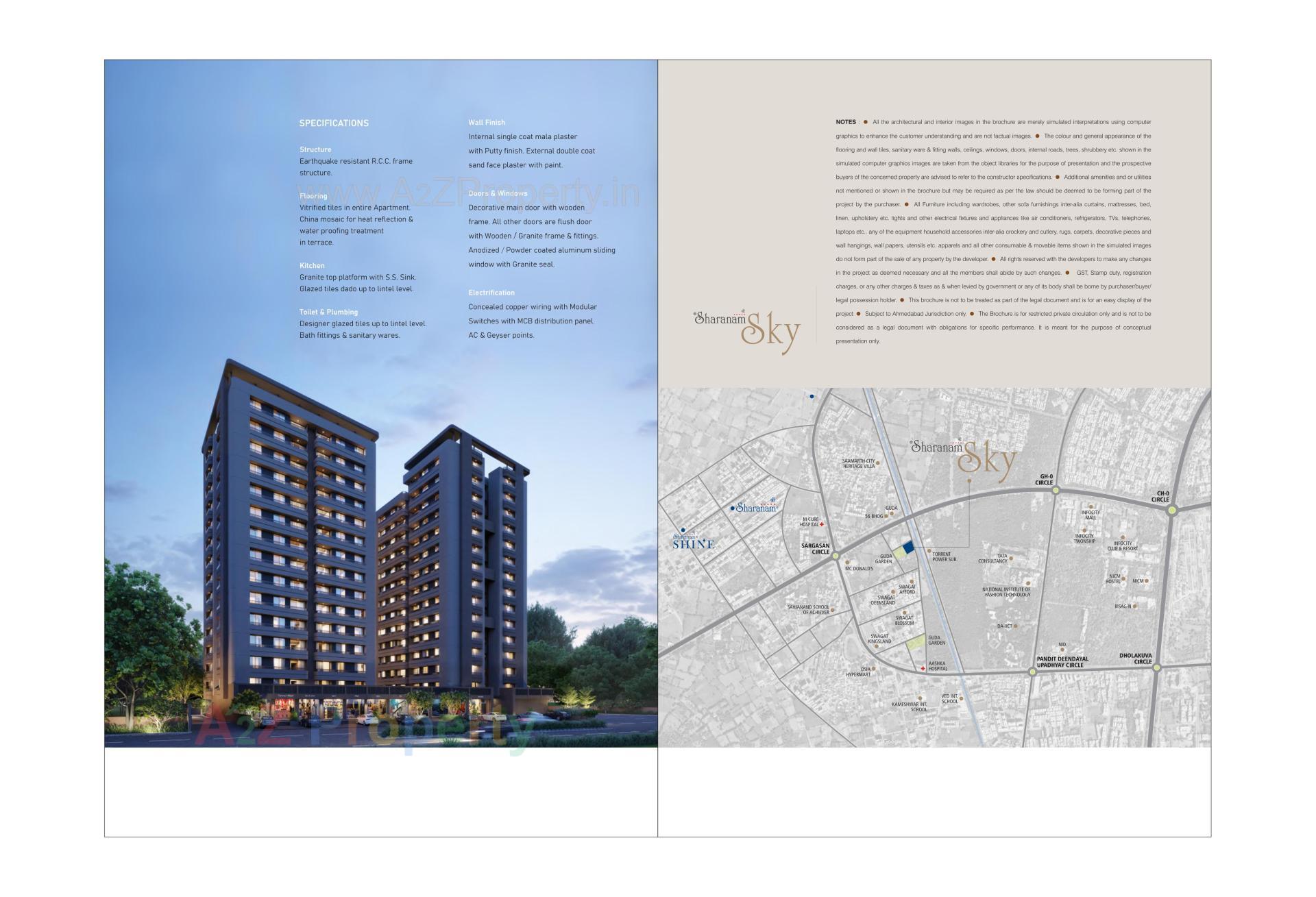  of real estate project Shree Sharanam Sky located at Sargasan, Gandhinagar, Gujarat