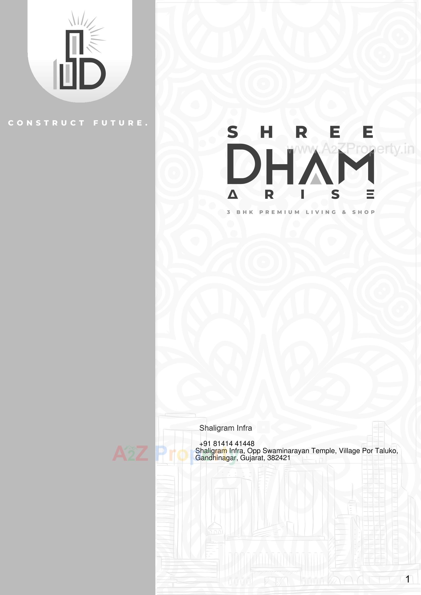  of real estate project Shreedham Arise located at Zundal, Gandhinagar, Gujarat