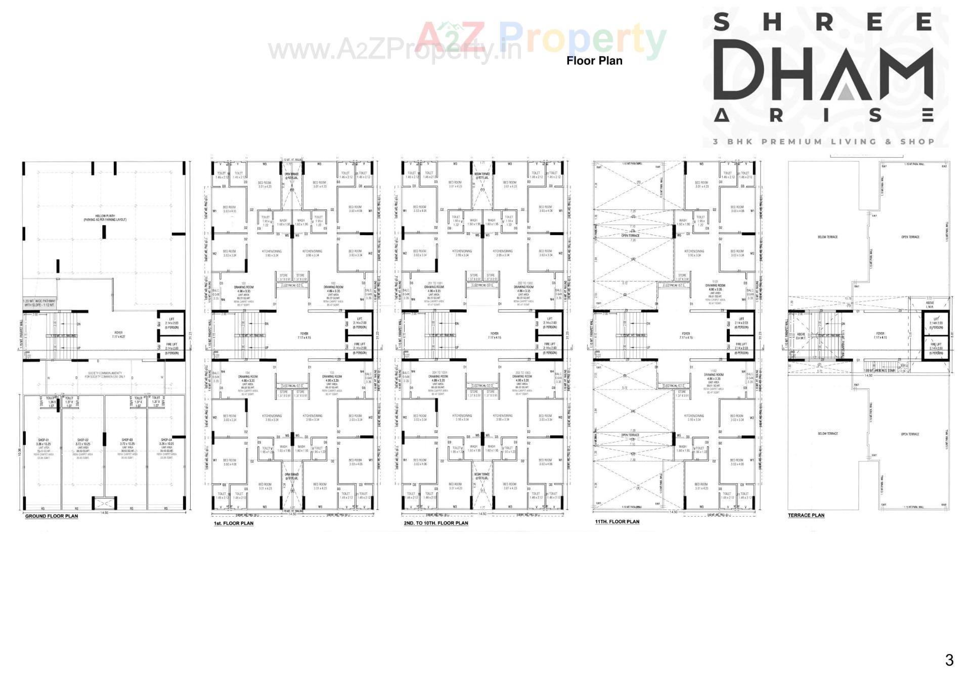 Layout of real estate project Shreedham Arise located at Zundal, Gandhinagar, Gujarat