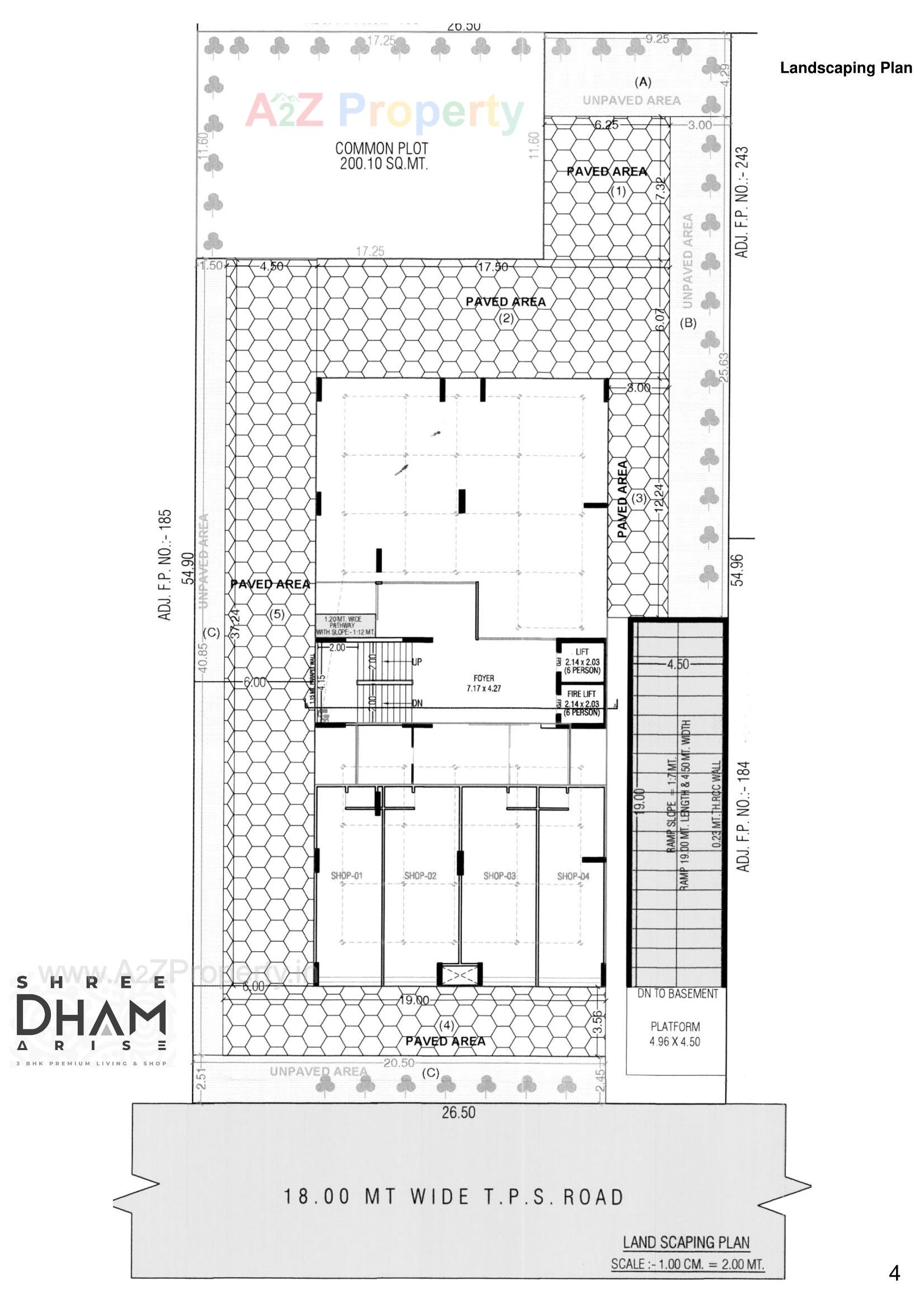 Layout of real estate project Shreedham Arise located at Zundal, Gandhinagar, Gujarat