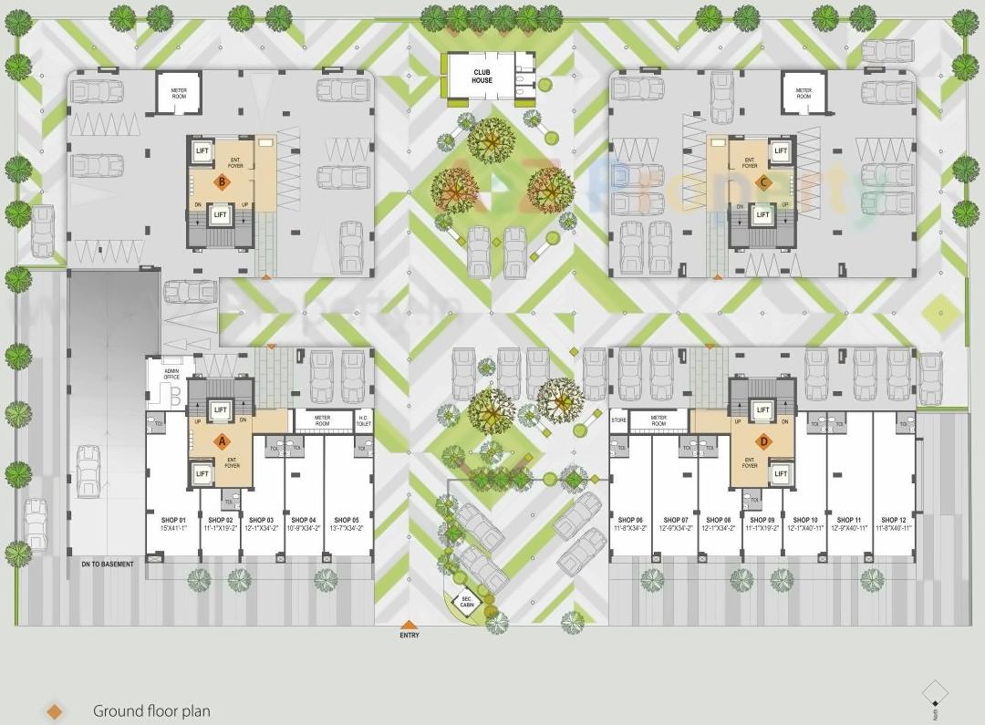 Layout of real estate project Shreedhar Bhakti located at Kudasan, Gandhinagar, Gujarat