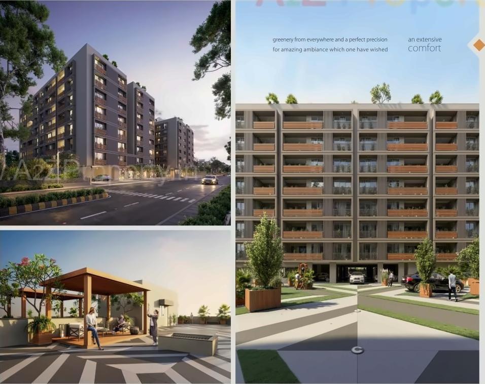 3D Elevation of real estate project Shreedhar Bhakti located at Kudasan, Gandhinagar, Gujarat