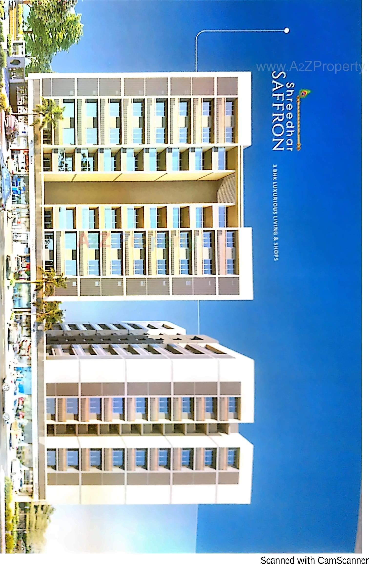 3D Elevation of real estate project Shreedhar Saffron located at Gandhinagar, Gandhinagar, Gujarat