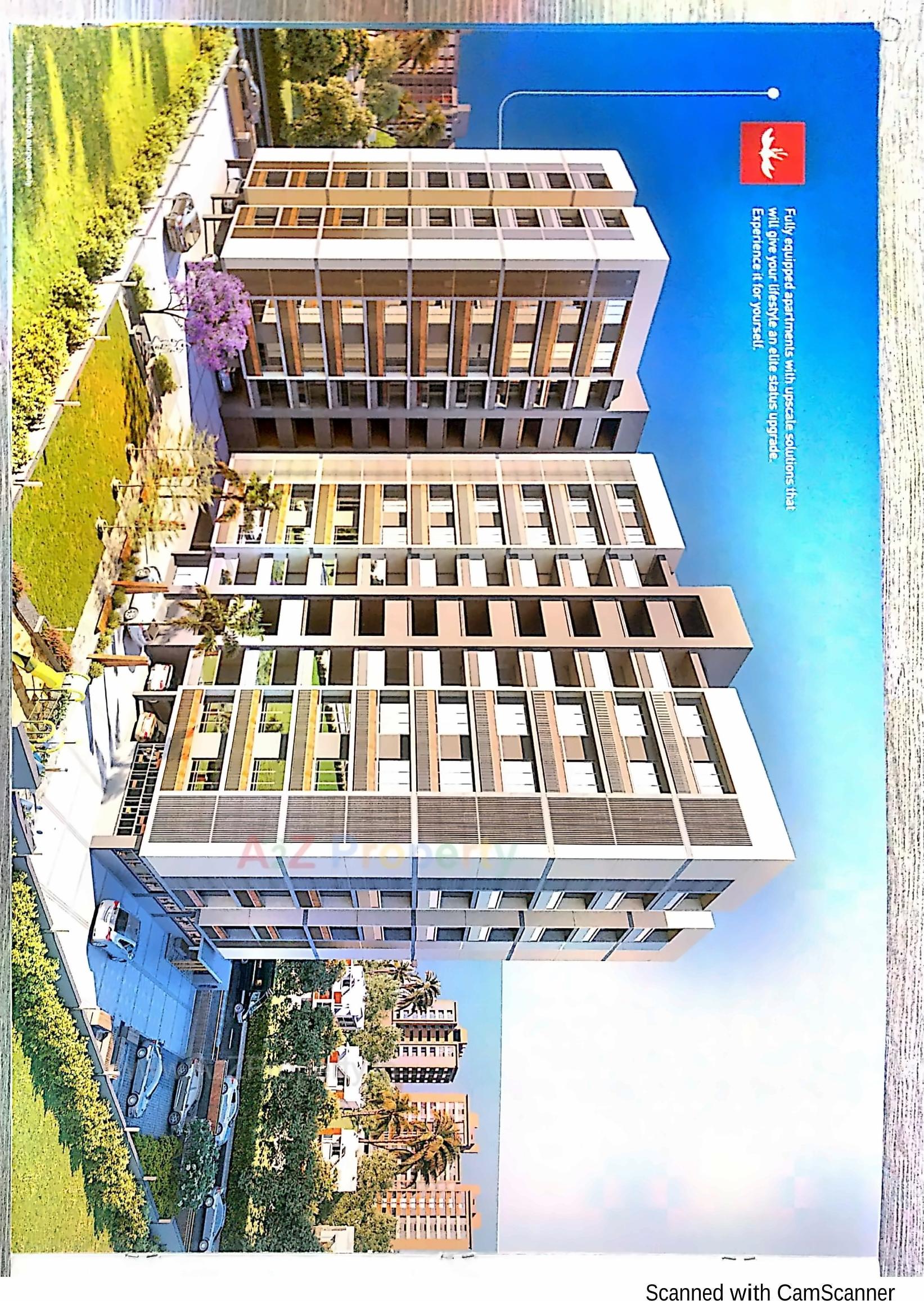 3D Elevation of real estate project Shreedhar Saffron located at Gandhinagar, Gandhinagar, Gujarat