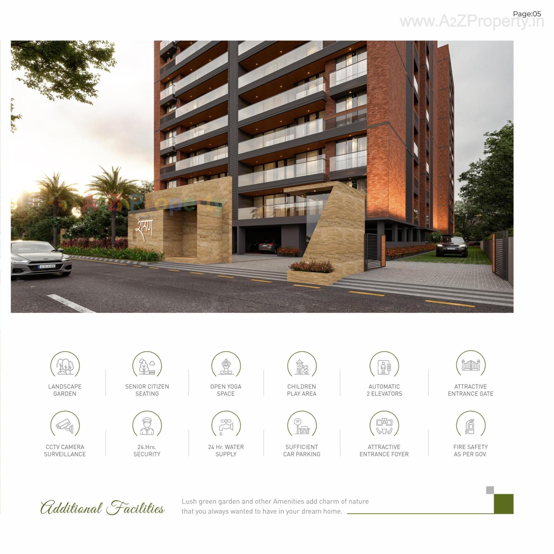 3D Elevation of real estate project Shreedhar Sharan located at Koba, Gandhinagar, Gujarat